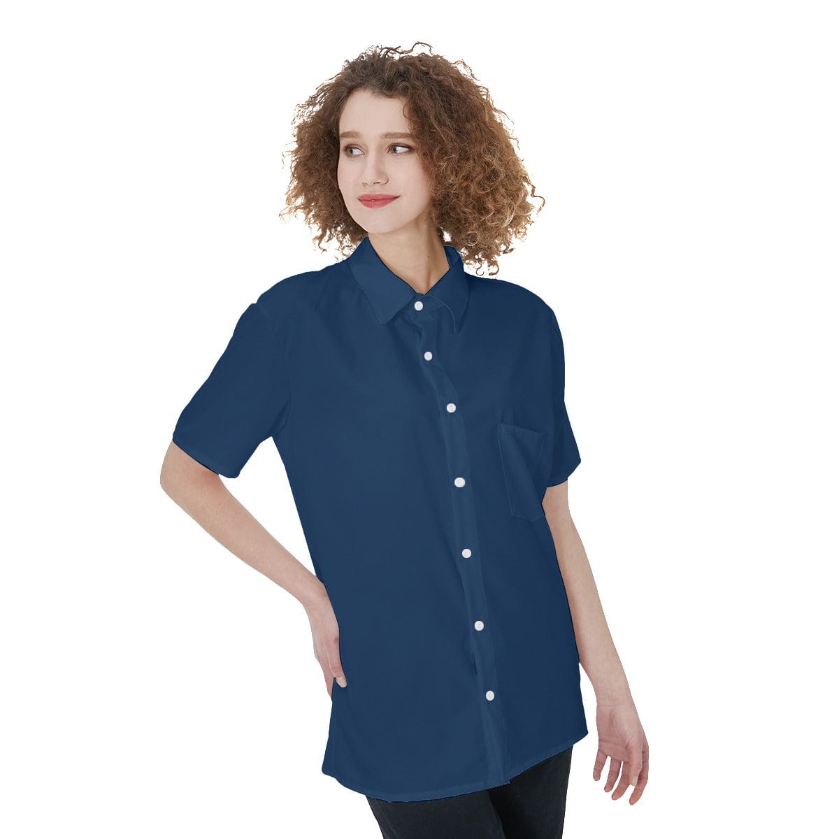 Yoycol All-Over Print Women's Short Sleeve Shirt With Pocket