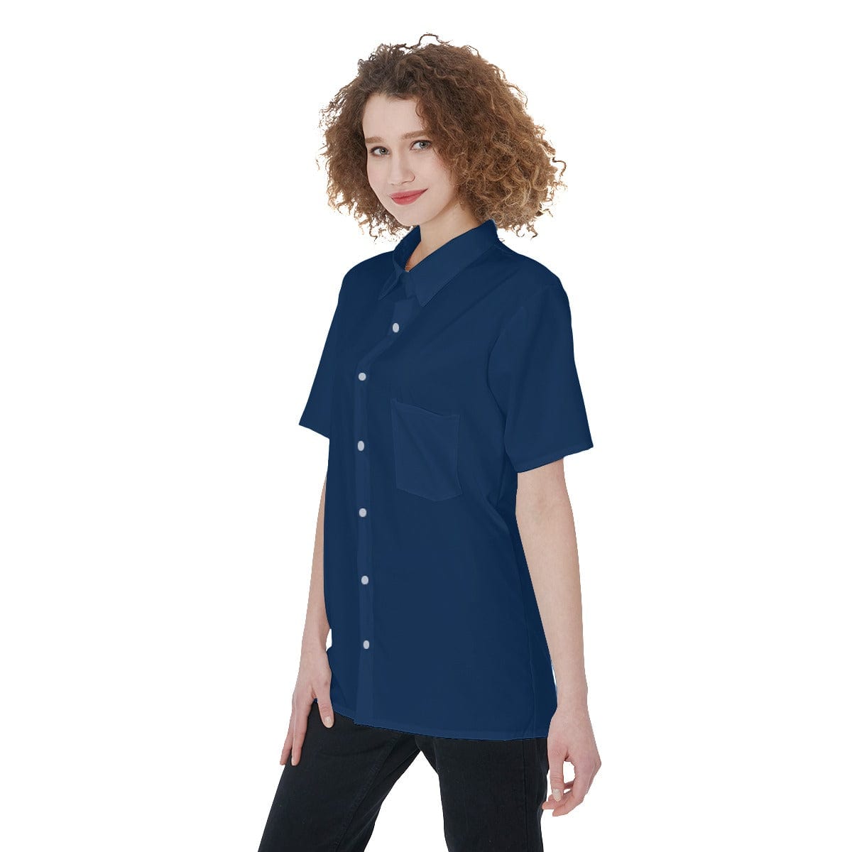 Yoycol All-Over Print Women's Short Sleeve Shirt With Pocket