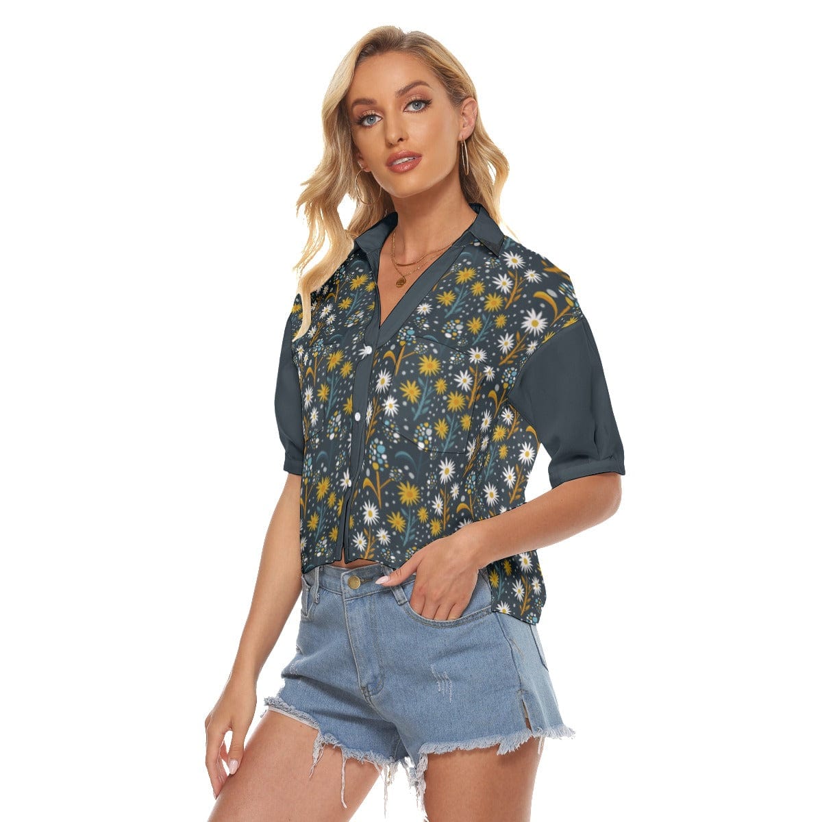 All-Over Print Women's V-neck Shirts | Spruced Roost