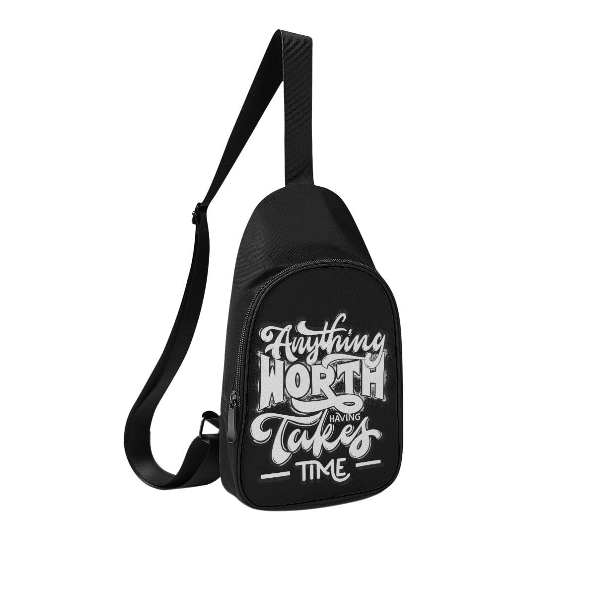 Yoycol U / White Anything Worth Having Takes Time - Chest Bag