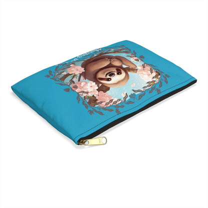 Printify Bags Sloth Hanging in There - Accessory Pouch Turquoise