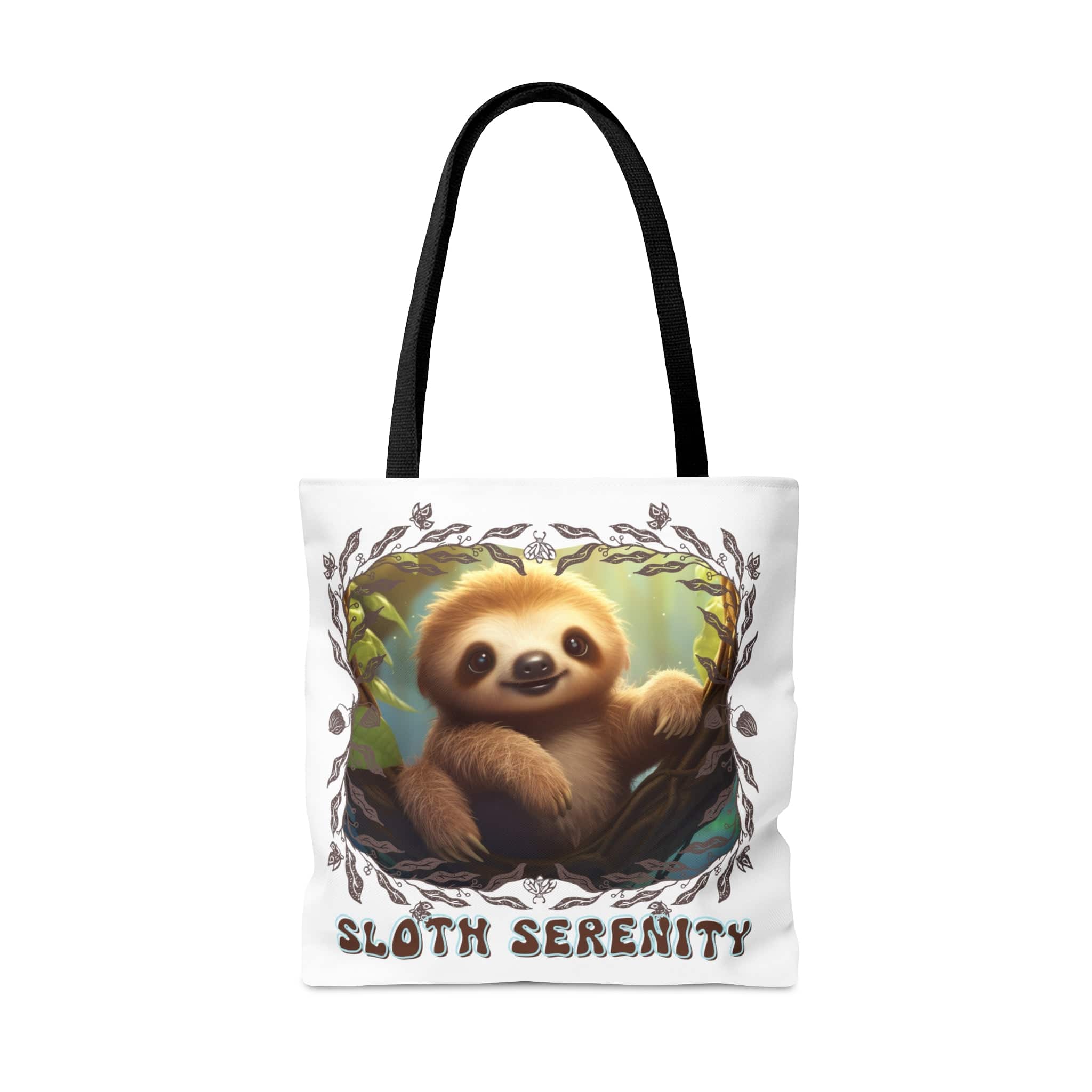 Printify Bags Large Sloth Serenity Hang in There Tote Bag (AOP)