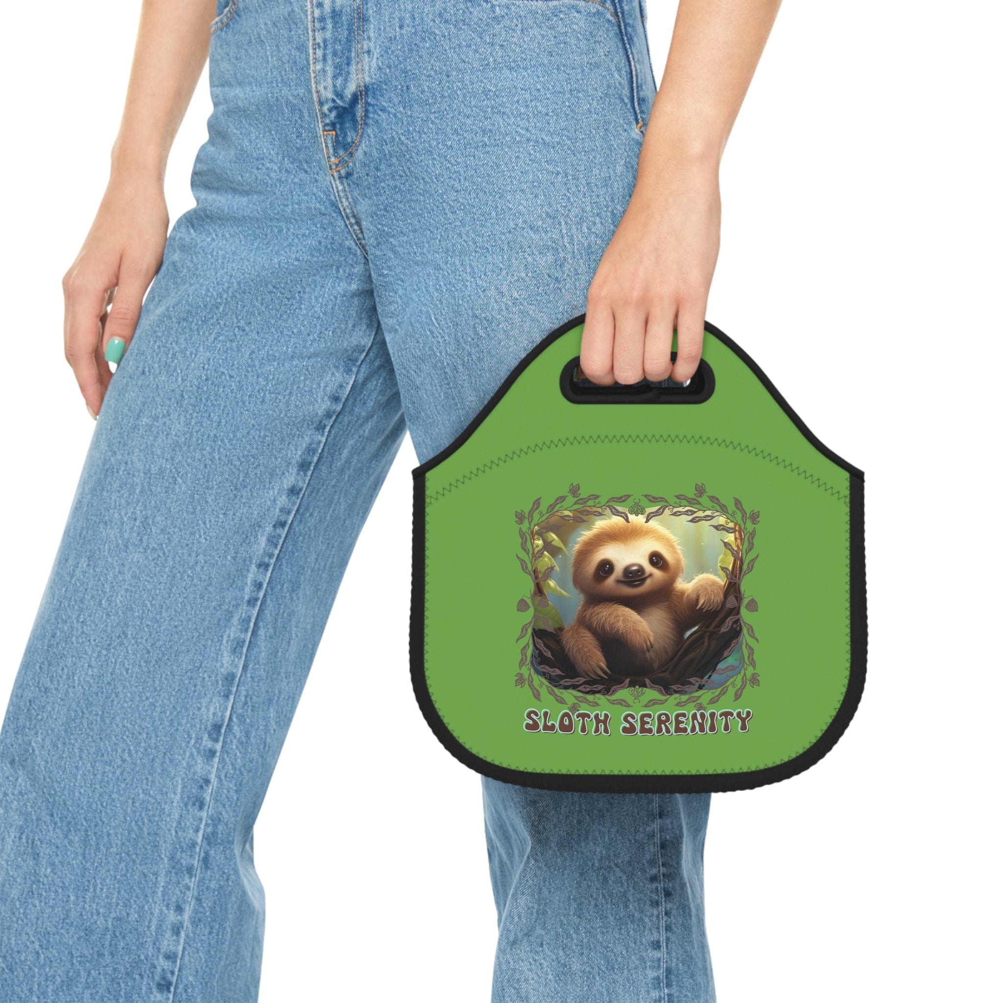 Printify Bags 12" × 12'' Sloth Serenity - Neoprene Lunch Bag