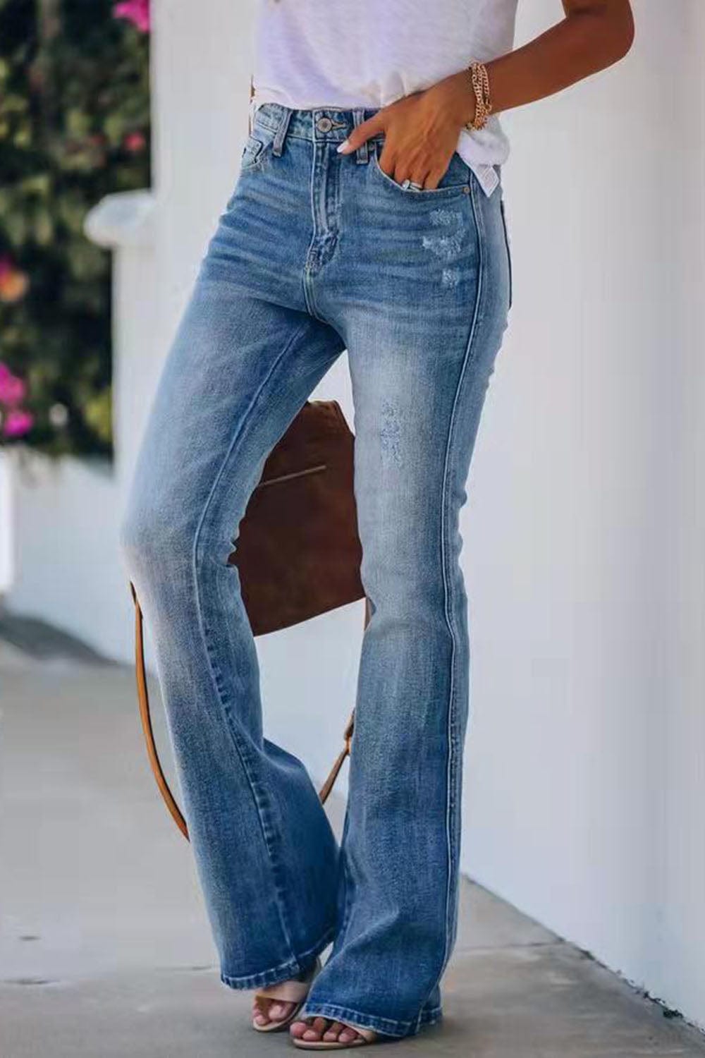 Trendsi Buttoned Long Jeans