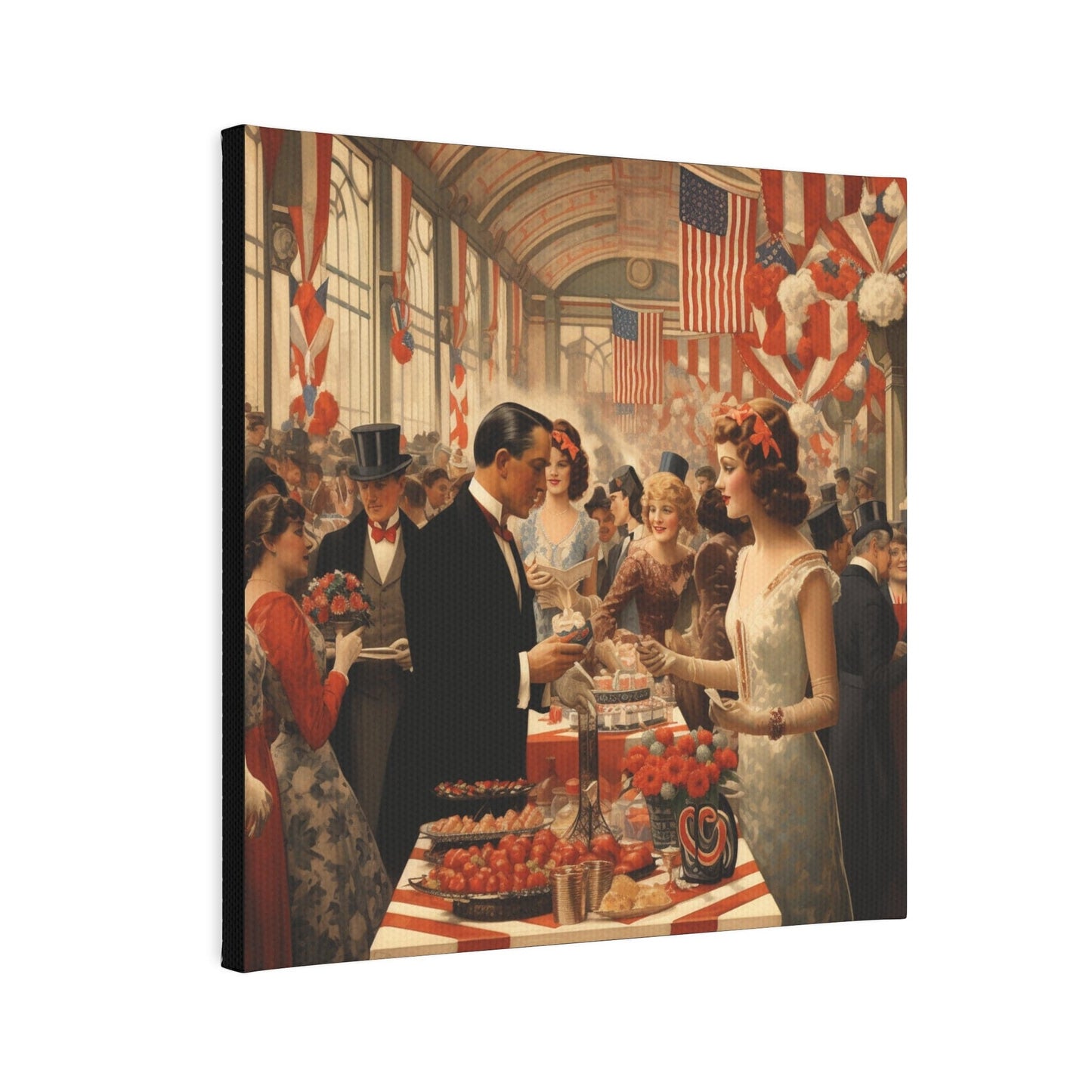 Printify Canvas 8" x 8" (Square) / 0.5" Celebration Party Canvas Print