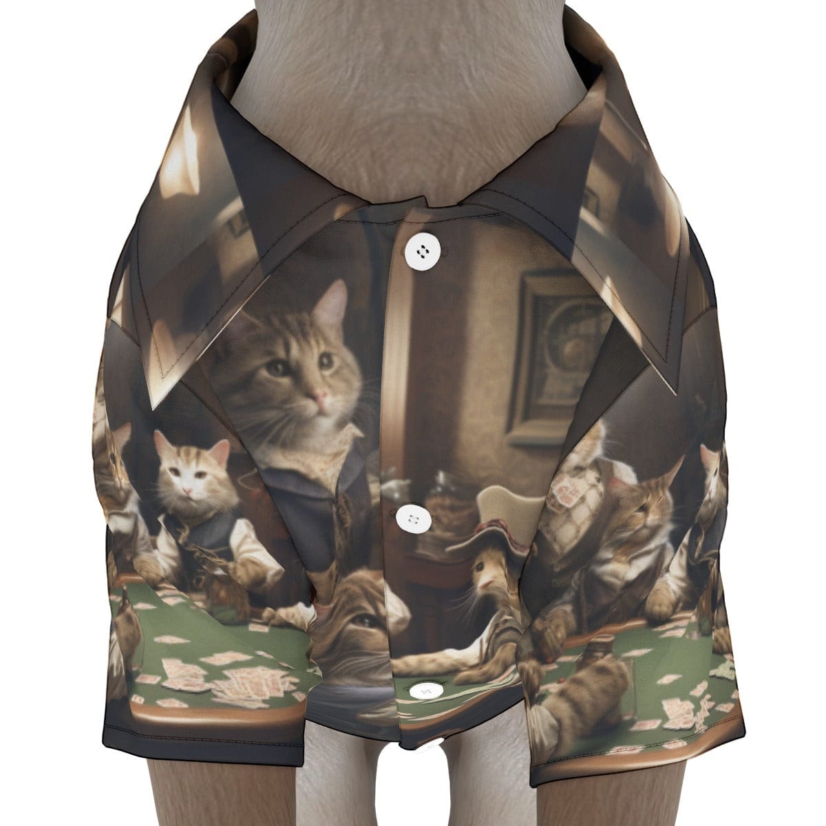 Yoycol Cat's Playing Poker Print Pet‘s Hawaiian Shirt