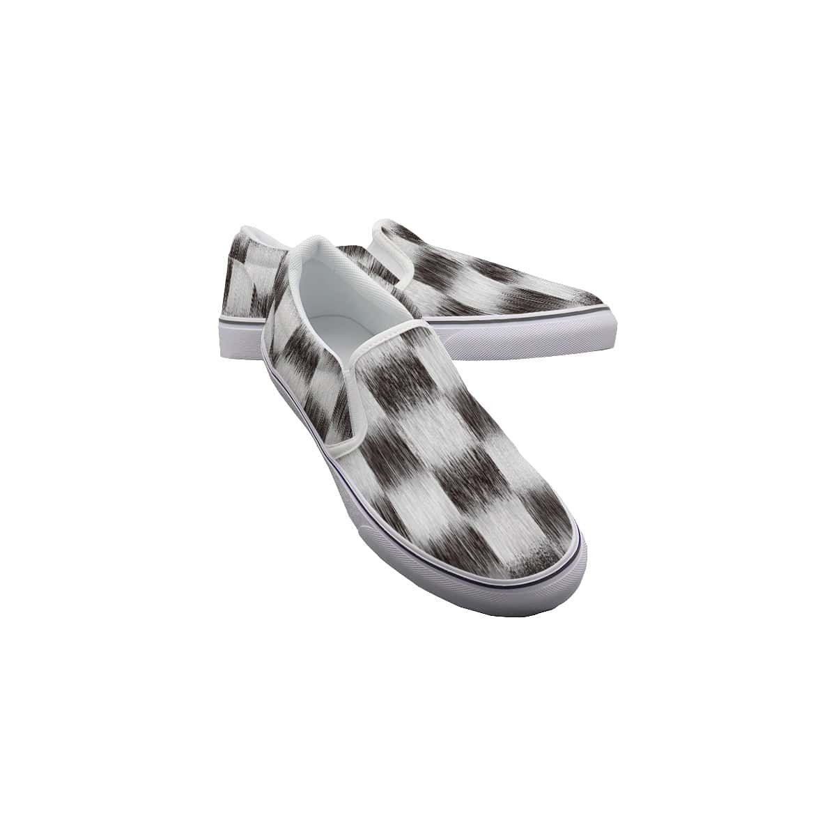 Yoycol White / US6(EUR36) Checkered Hue Hoppers - Women's Slip On Sneakers