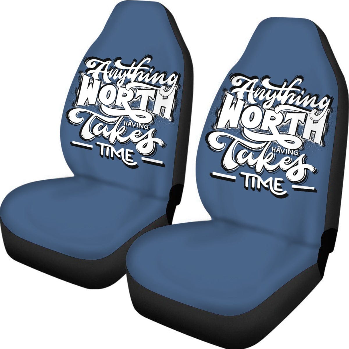 Yoycol U / White Denim Blue Anything Worth Having - Universal Car Seat Cover With Thickened Back