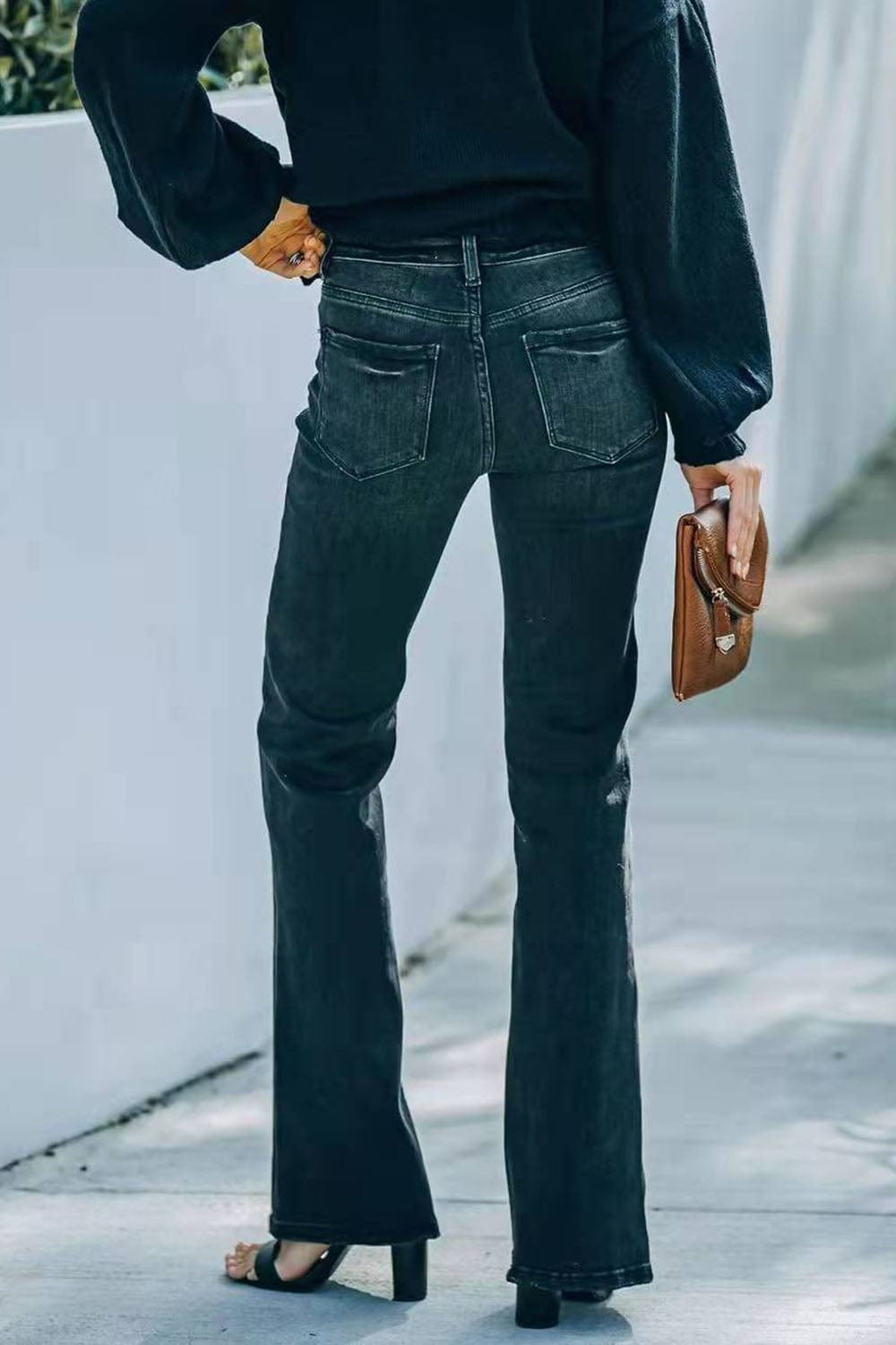 Trendsi Denim Buttoned Long Jeans