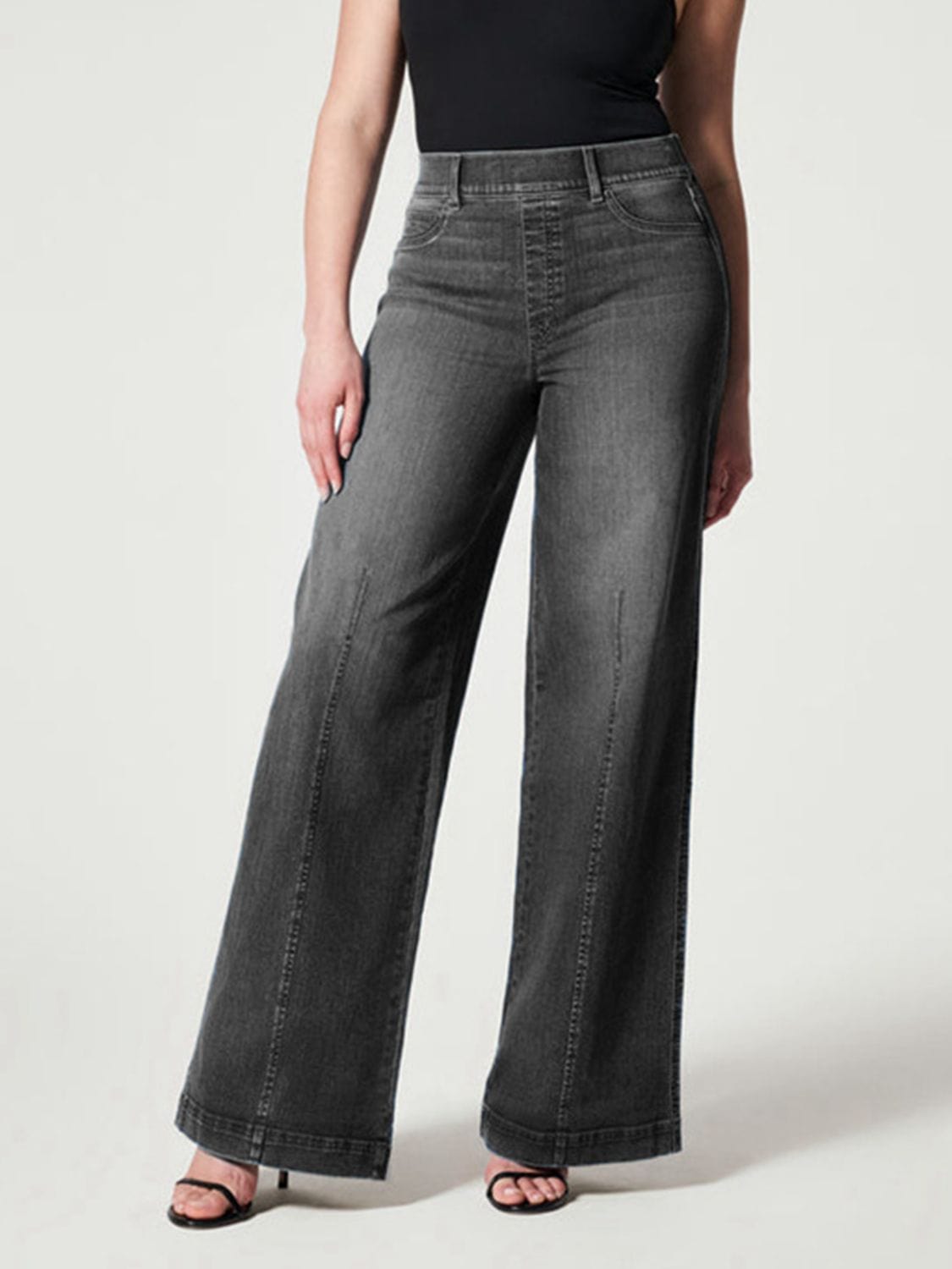 Trendsi Denim Black / S Wide Leg Long Jeans