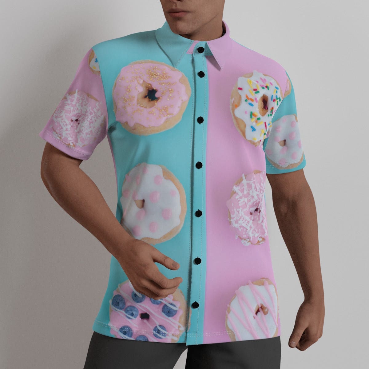 Yoycol 2XL / White Donut Lover's Men's Shirt