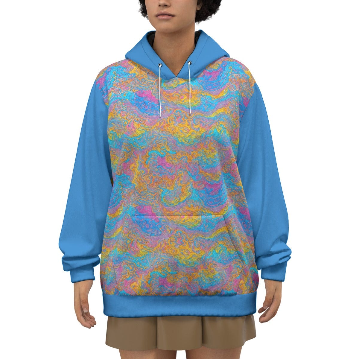 Yoycol Electric Blue Unisex Pullover Hoodie | 310GSM Cotton