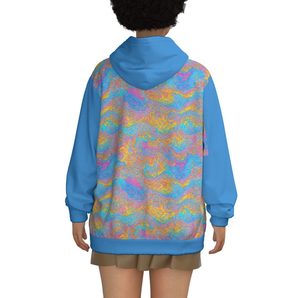 Yoycol Electric Blue Unisex Pullover Hoodie | 310GSM Cotton