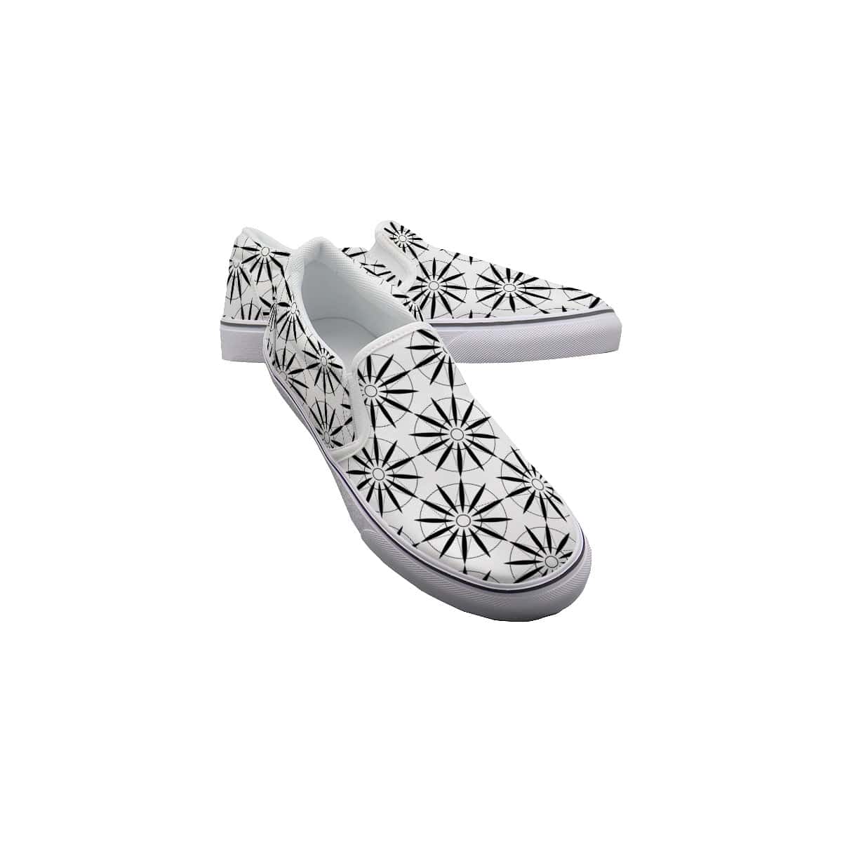 Yoycol White / US6(EUR36) Fractal Flair - Women's Slip On Sneakers