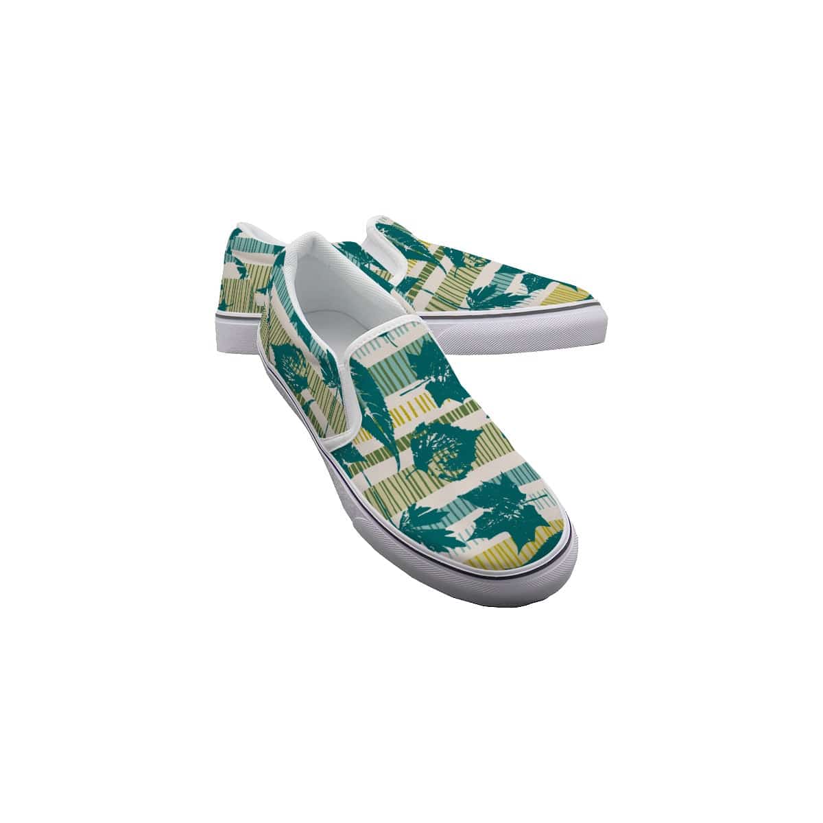 Yoycol White / US6(EUR36) Green Maple Hoppers - Women's Slip On Sneakers