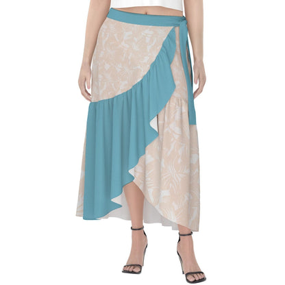 Yoycol Hawaii Blush and Blue -  Women's Wrap Skirt