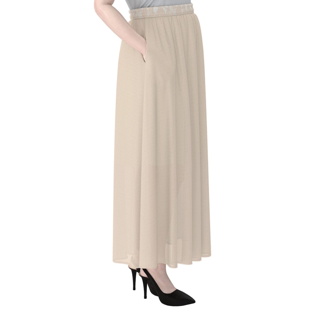 Yoycol Hawaii Blush - Women's Maxi Chiffon Skirts With Lining