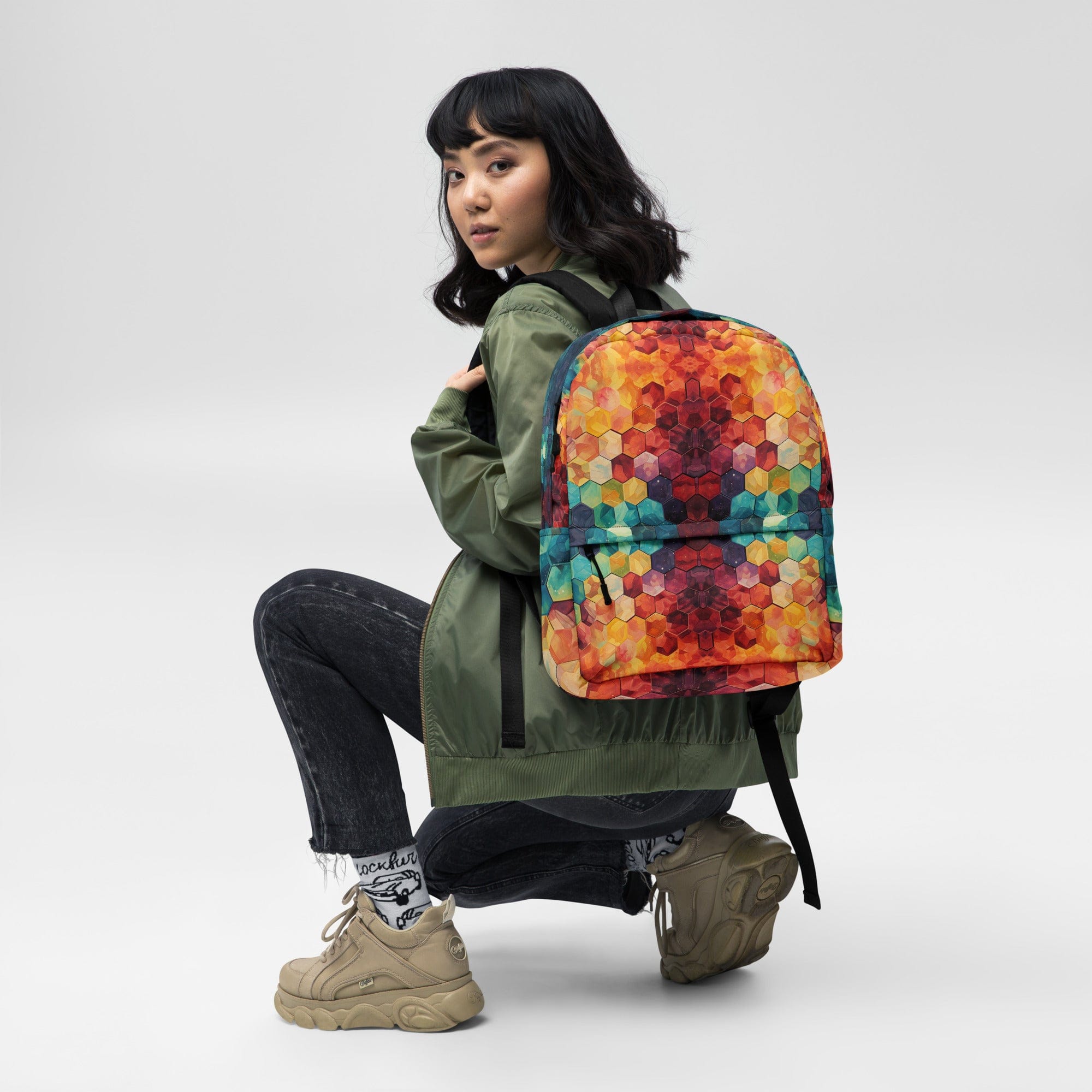 Spruced Roost Hexagonal Hues Backpack