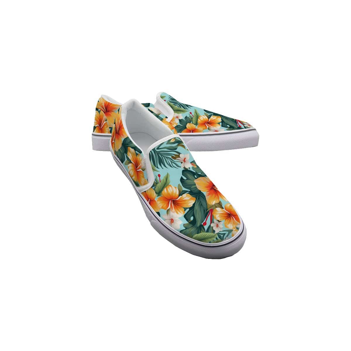 Yoycol White / US6(EUR36) Hibiscus Cove - Women's Slip On Sneakers