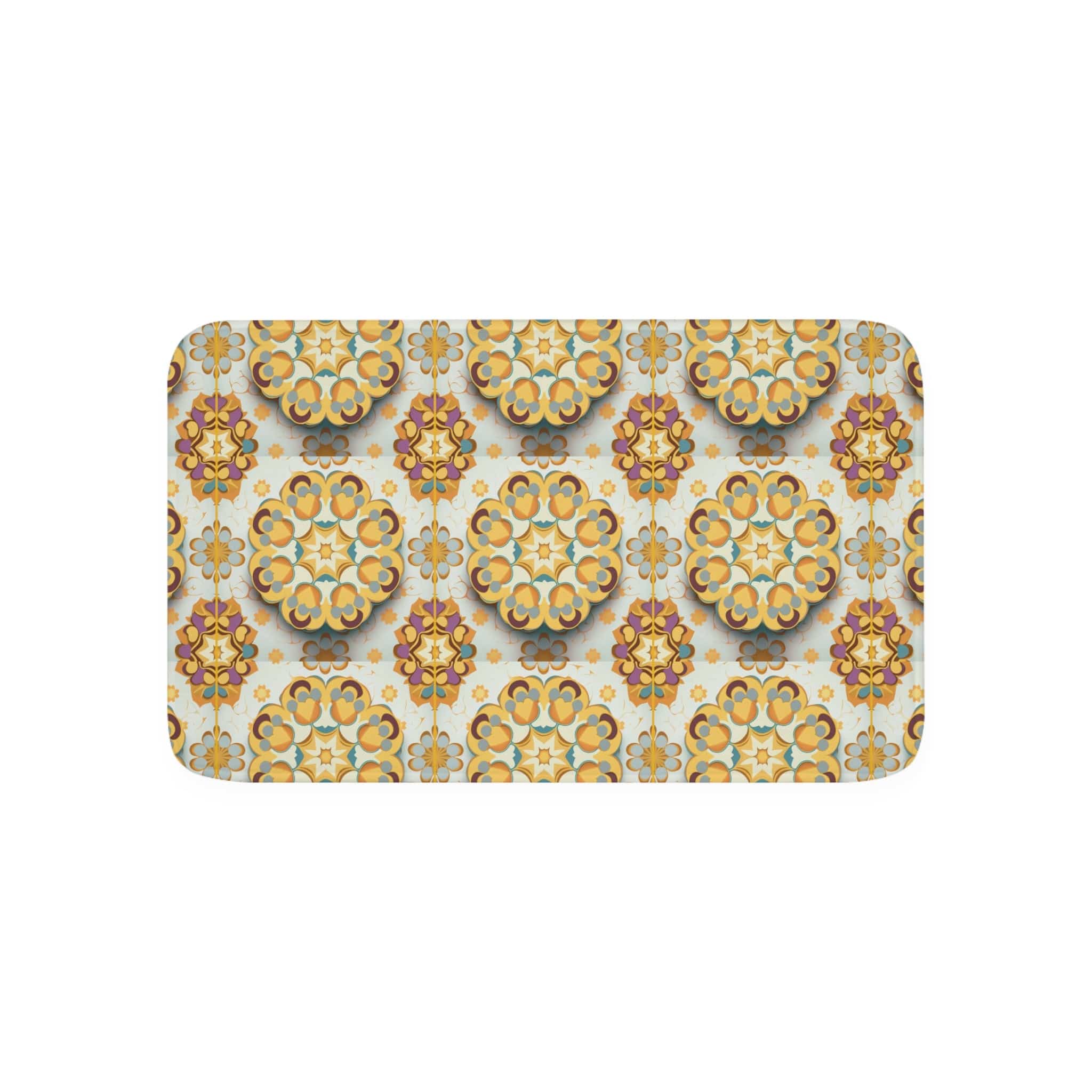 Printify Home Decor White / 30” x 18” Amarillo Medallion 3D  - Memory Foam Bath Mat
