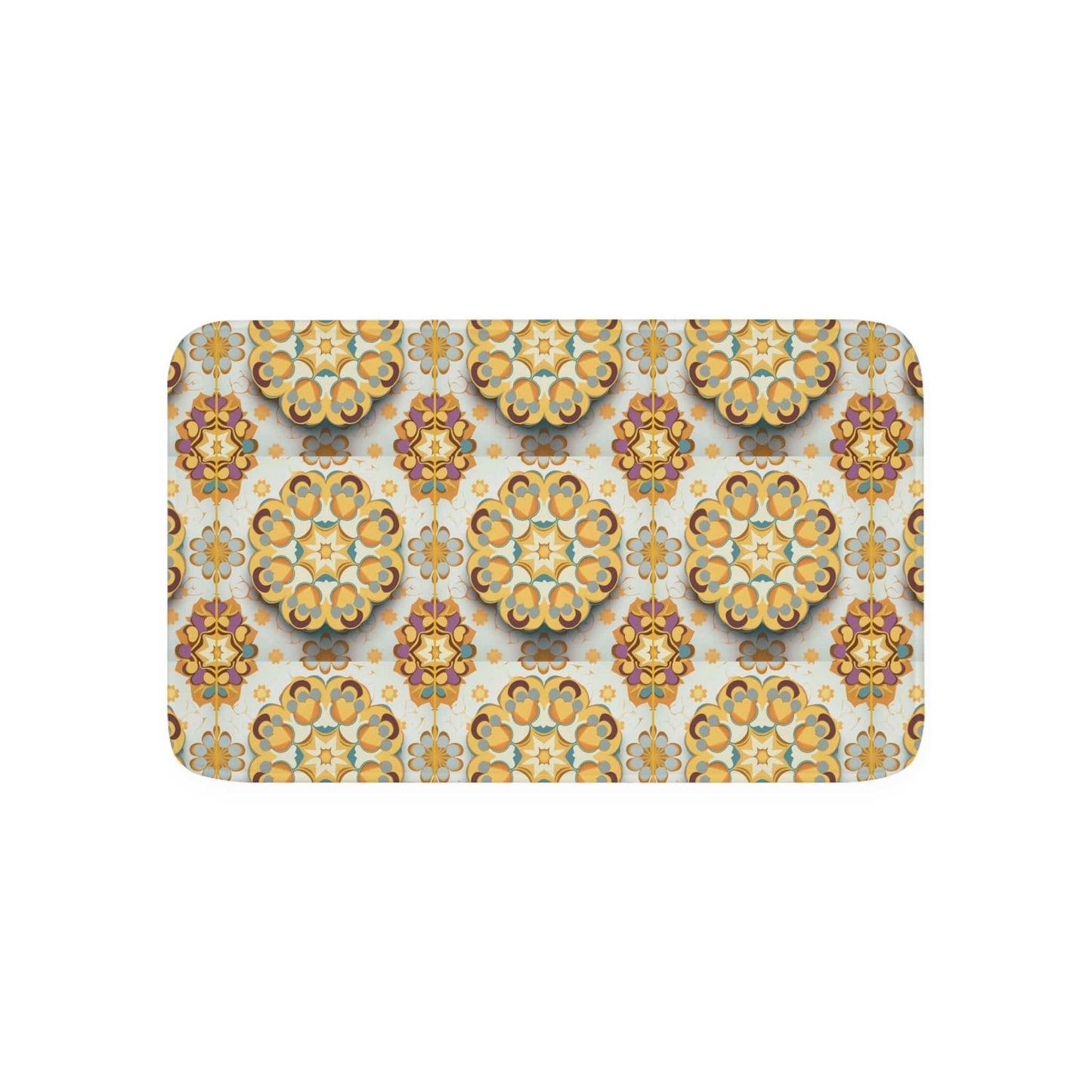 Printify Home Decor White / 30” x 18” Amarillo Medallion 3D  - Memory Foam Bath Mat