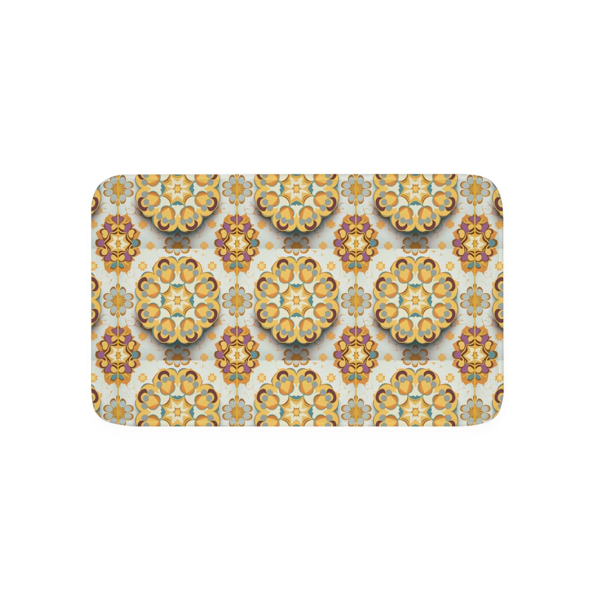 Printify Home Decor White / 30” x 18” Amarillo Medallion 3D  - Memory Foam Bath Mat