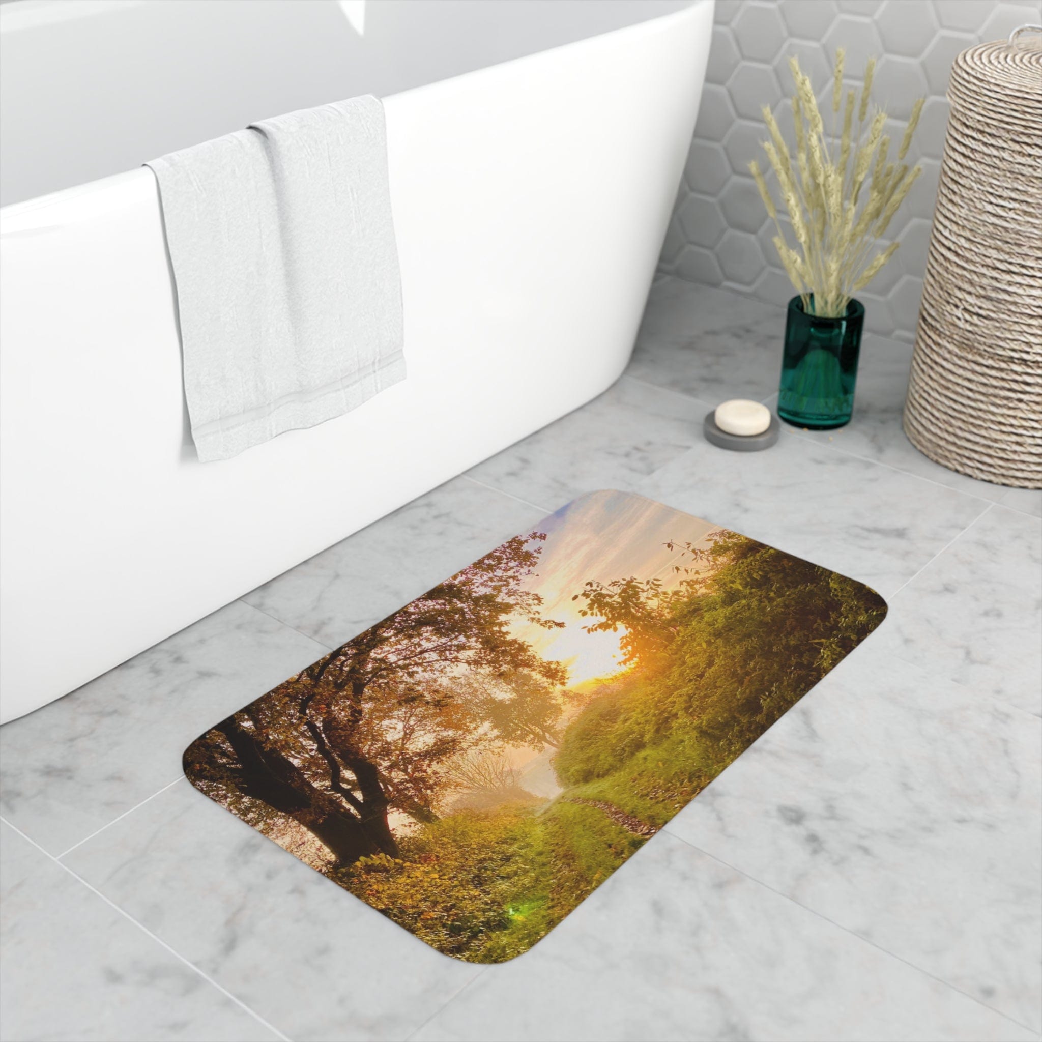 Printify Home Decor White / 30” x 18” Copy of Copy of The Path - Memory Foam Bath Mat
