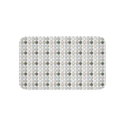 Printify Home Decor White / 30” x 18” Farmhouse Polka Dots - Memory Foam Bath Mat