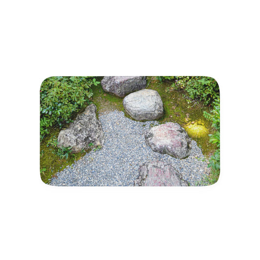 Printify Home Decor White / 30” x 18” Gravel Path Zen Memory Foam Bath Mat