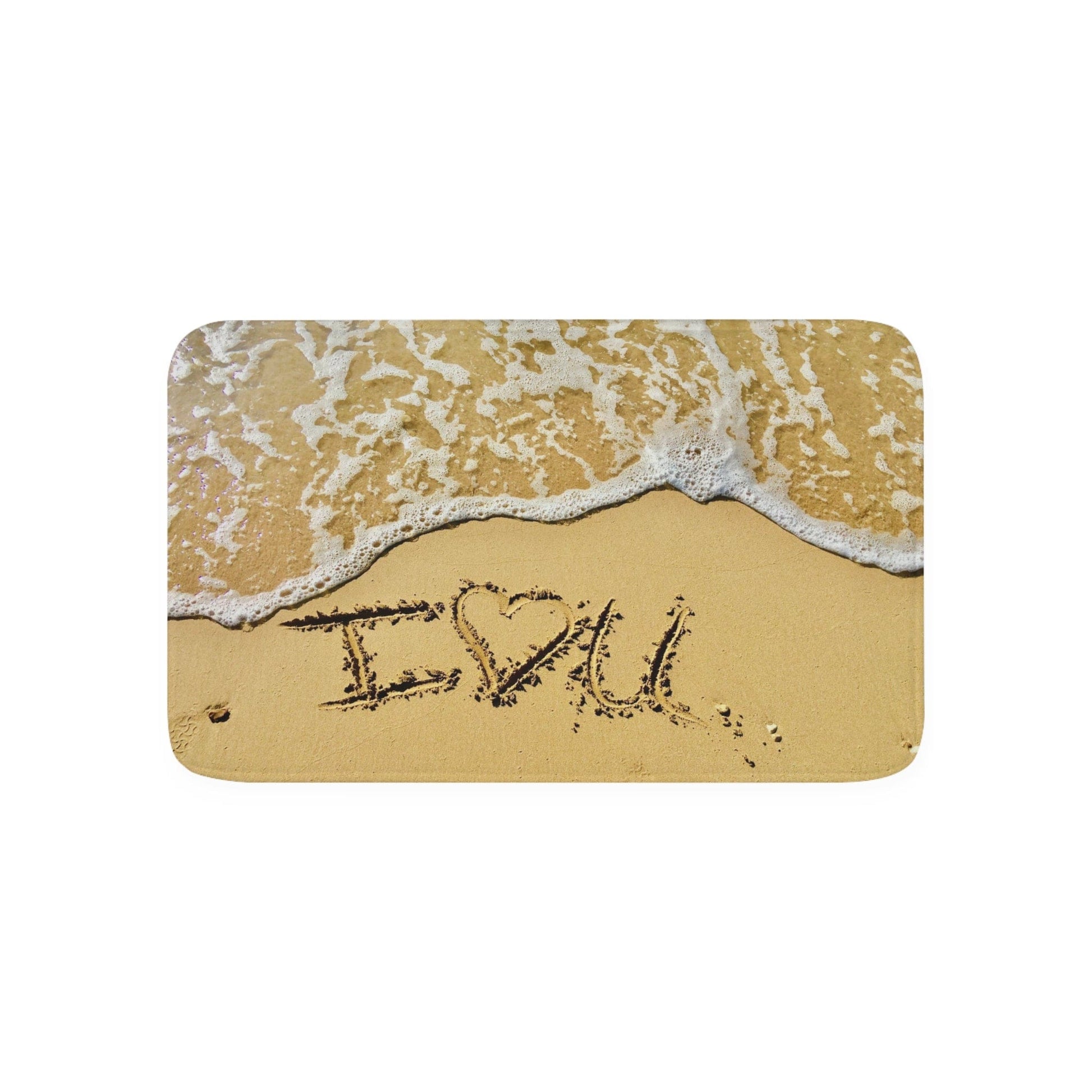 Printify Home Decor White / 30” x 18” I love you Sandy Sundays - Memory Foam Bath Mat
