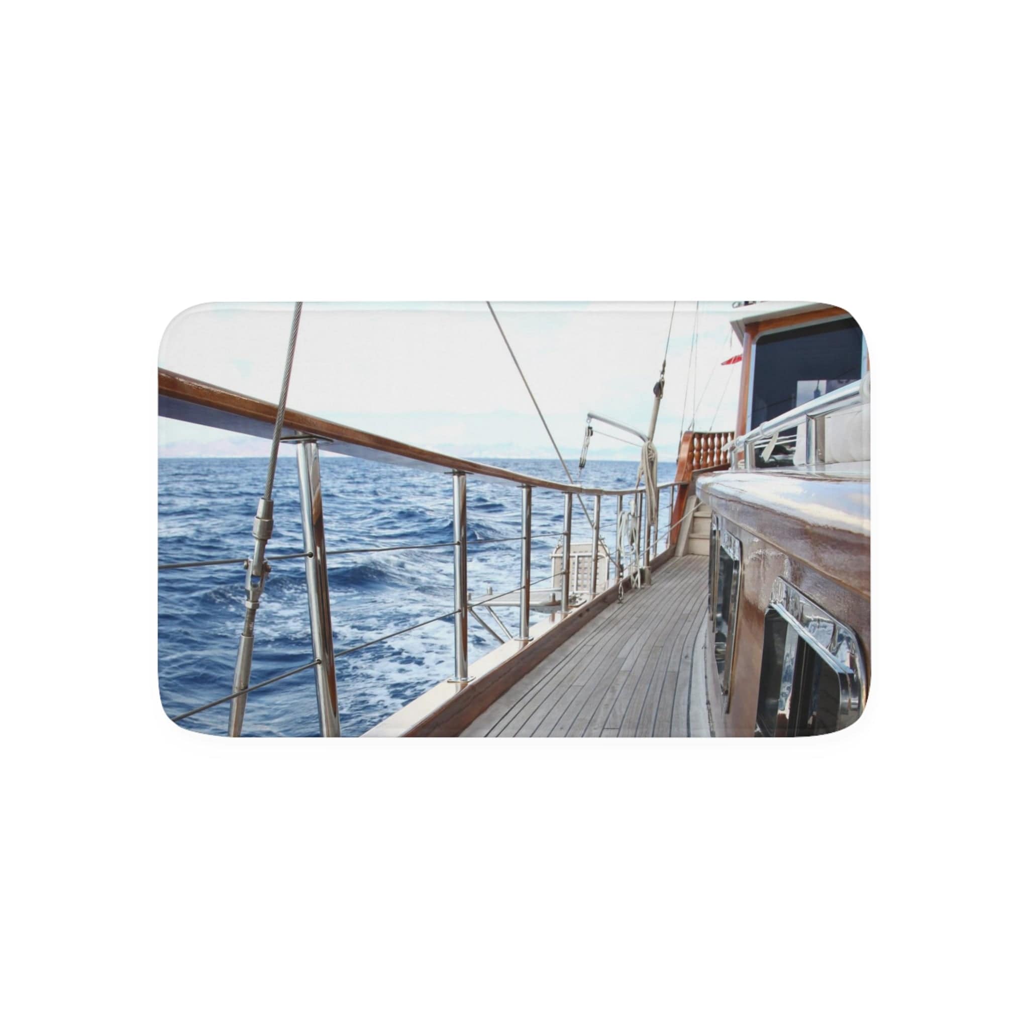 Printify Home Decor White / 30” x 18” Sailing Takes me Away - Memory Foam Bath Mat