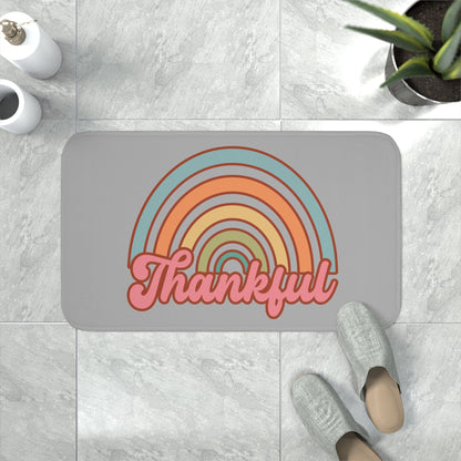 Printify Home Decor White / 30” x 18” So Thankful - Memory Foam Bath Mat