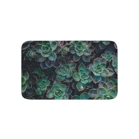 Printify Home Decor White / 30” x 18” Succulent Steps Memory Foam Bath Mat