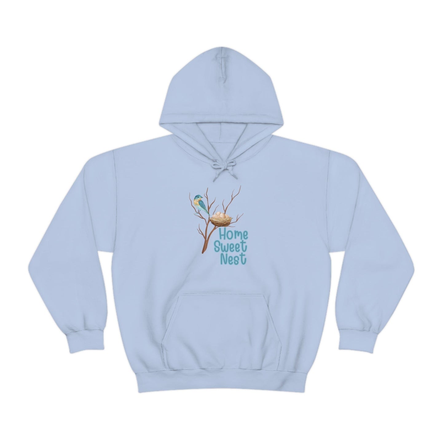 Printify Hoodie Light Blue / S Home Sweet Nest - Heavy Blend™ Hooded Sweatshirt