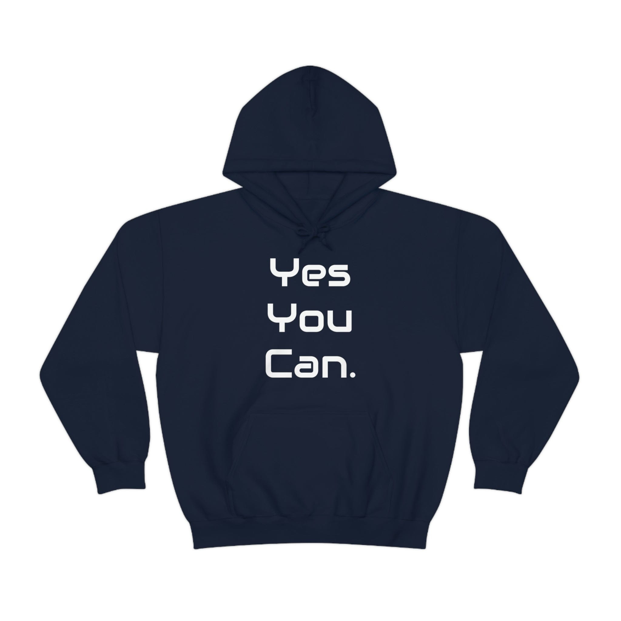 Printify Hoodie Navy / S Yes You Can - Unisex Heavy Blend™ Hooded Sweatshirt