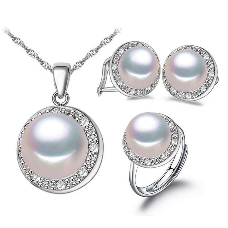 Freshwater Pearl Set 925 Silver - Spruced Roost