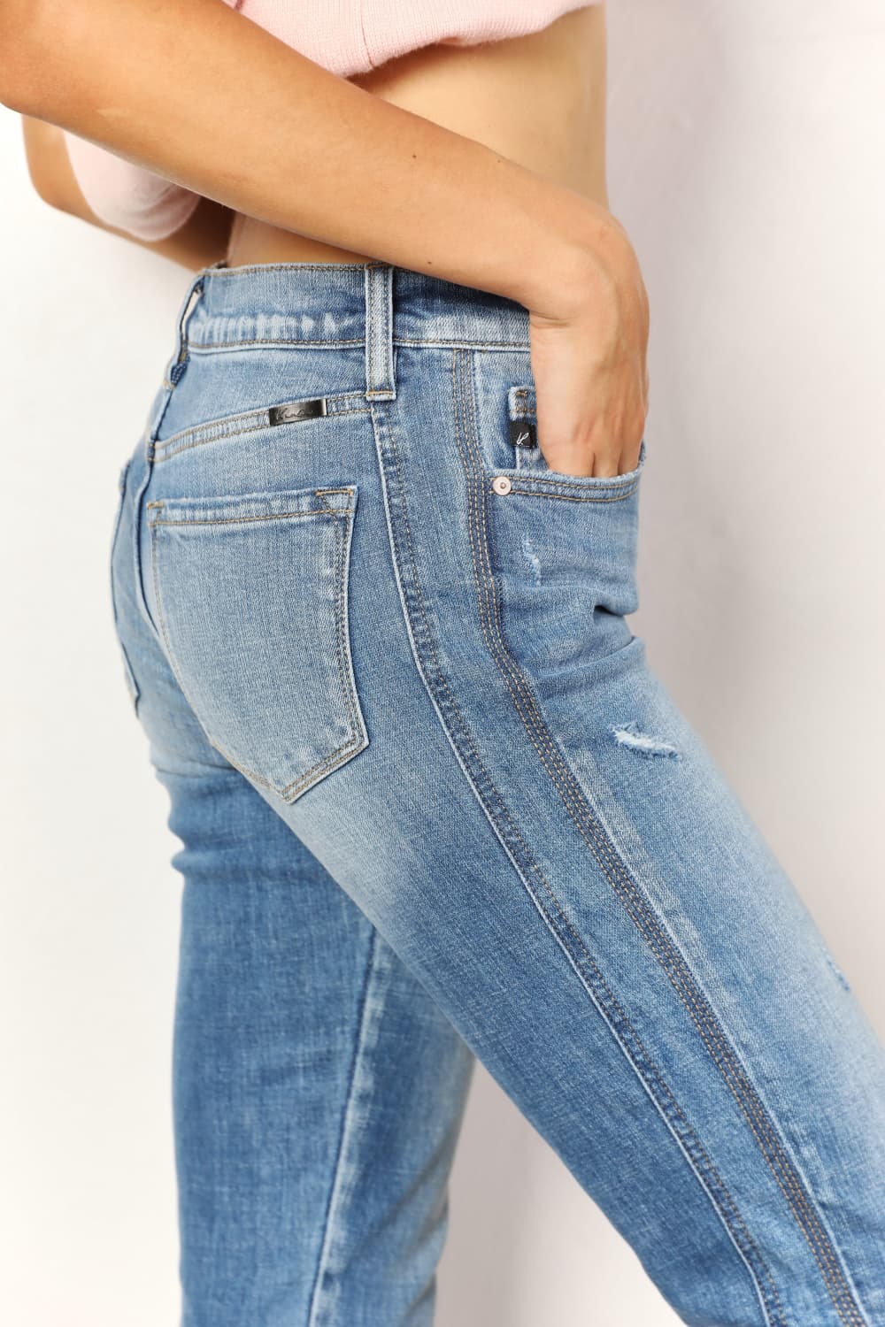 Trendsi Kancan Full Size Mid Rise Slim Boyfriend Jeans