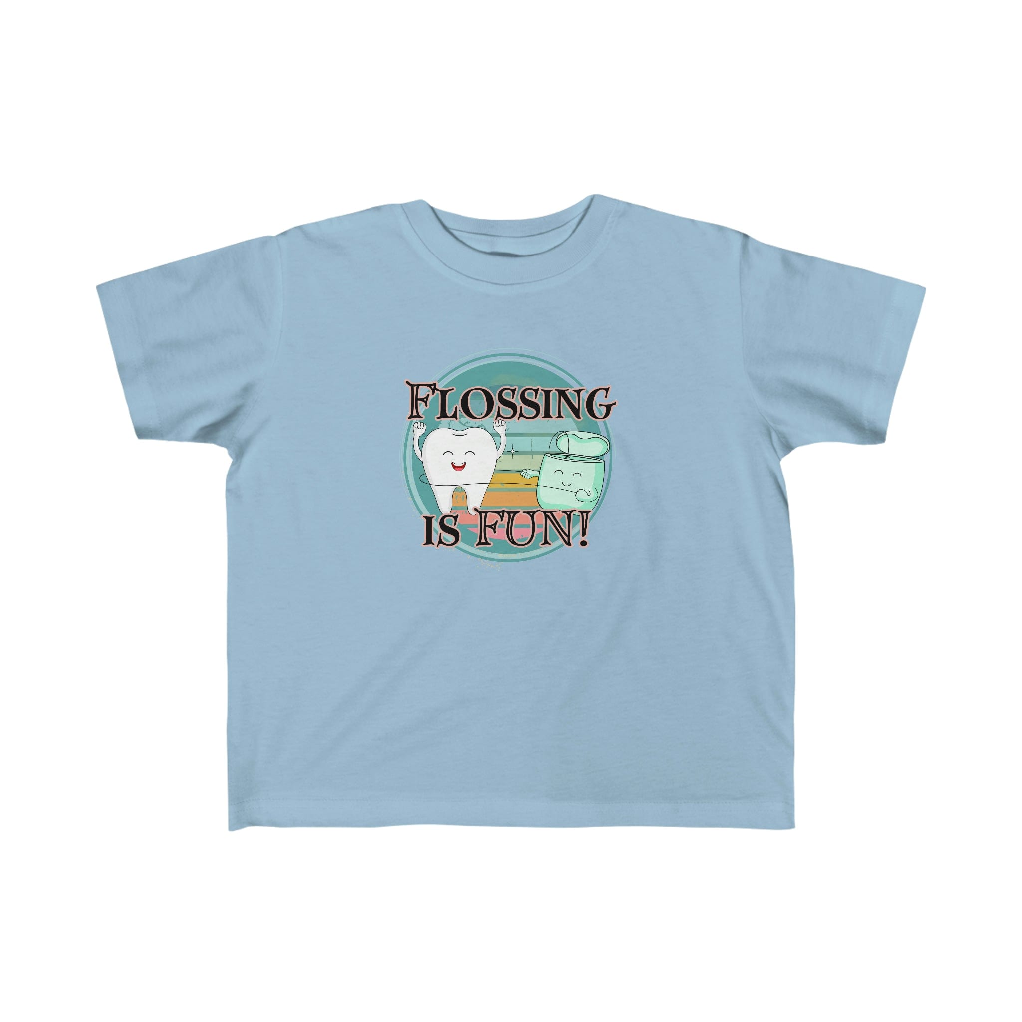Printify Kids clothes Light Blue / 2T Flossing is Fun! - Kid's Fine Jersey Tee