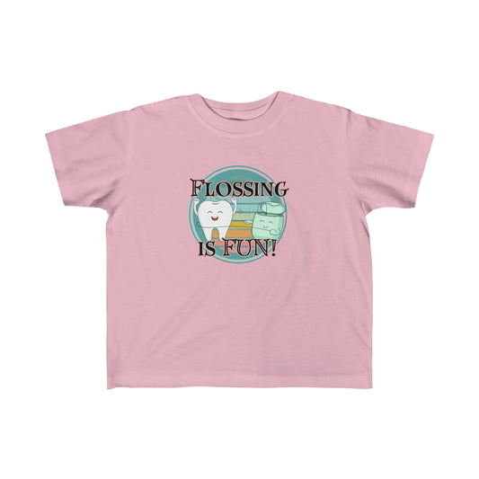 Printify Kids clothes Pink / 2T Flossing is Fun! - Kid's Fine Jersey Tee