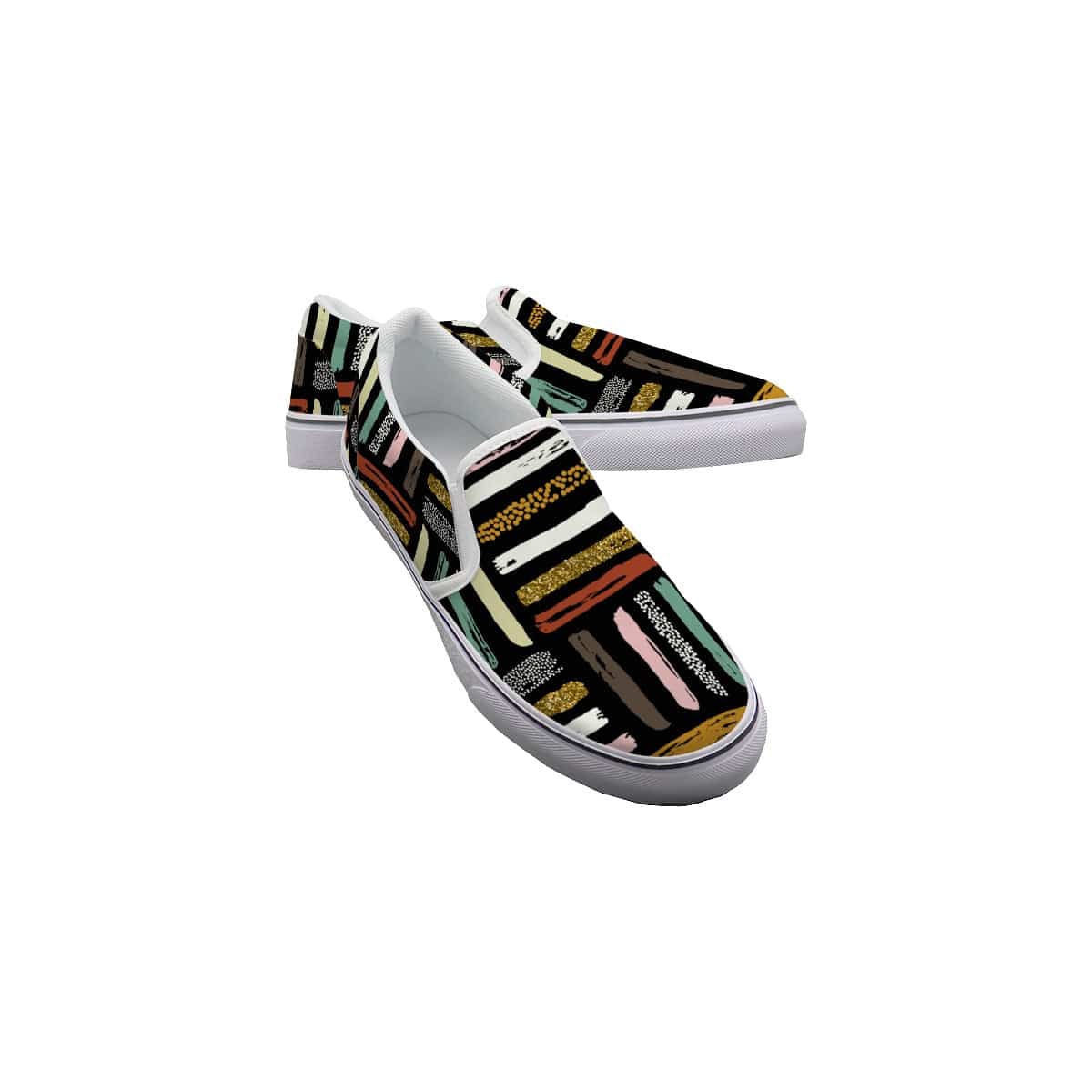 Yoycol White / US6(EUR36) Mod Stripes - Women's Slip On Sneakers