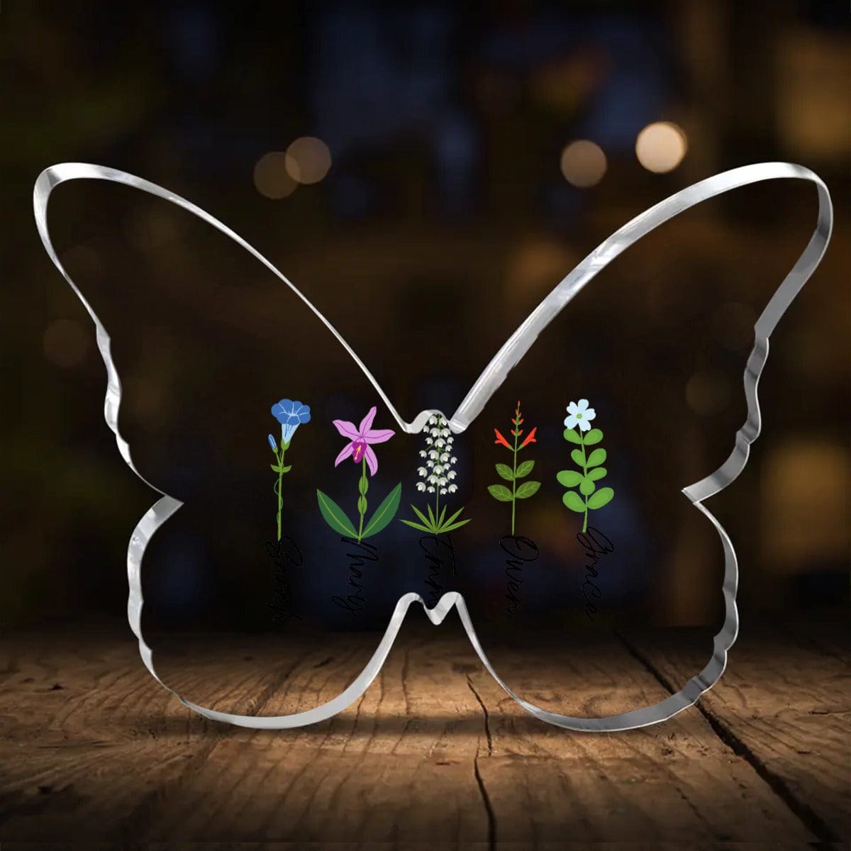 Yoycol Mother's / Grandma's Garden - Butterfly Shaped Acrylic Desktop Ornament
