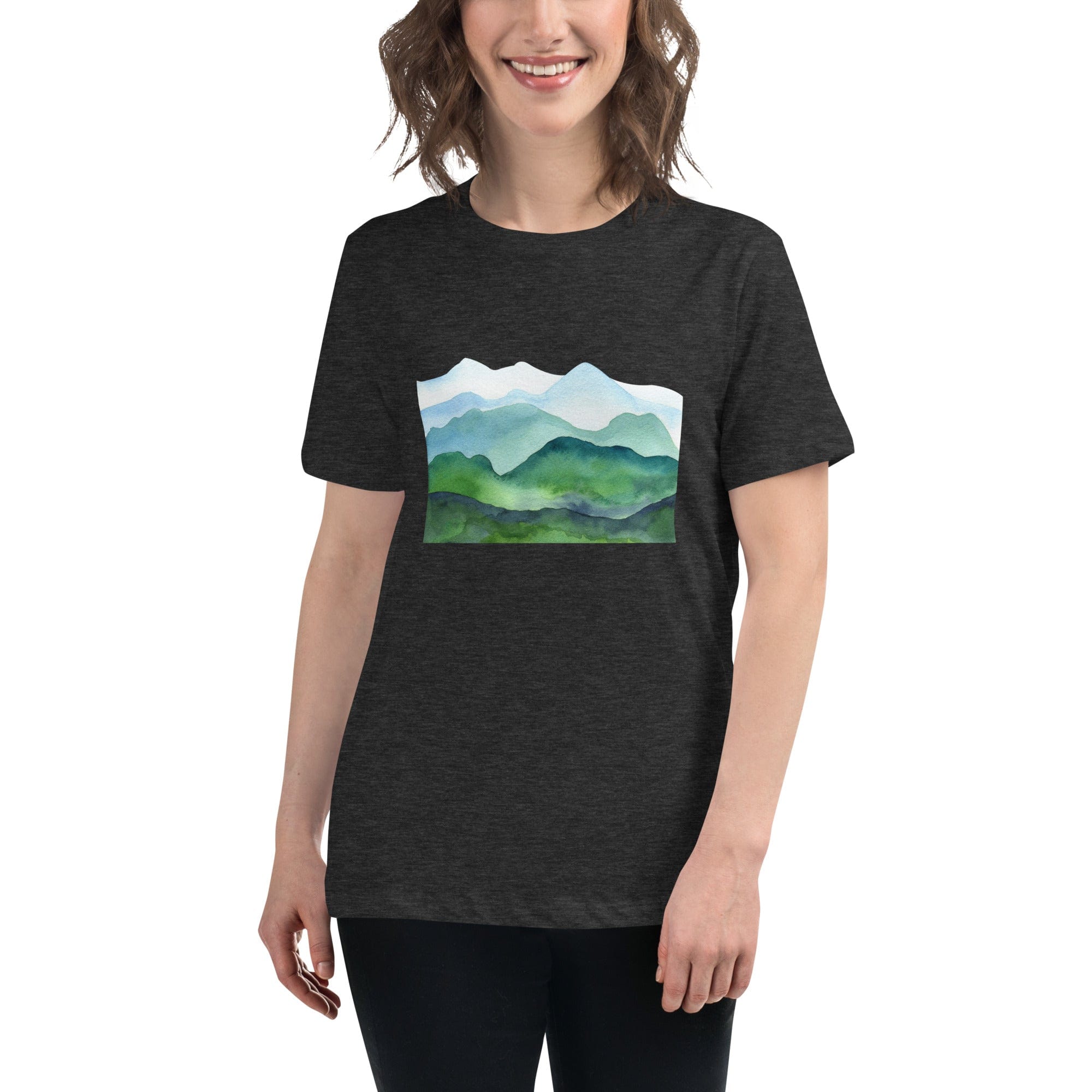 Spruced Roost Mountain Layers Womens Relaxed T-Shirt - S-3XL