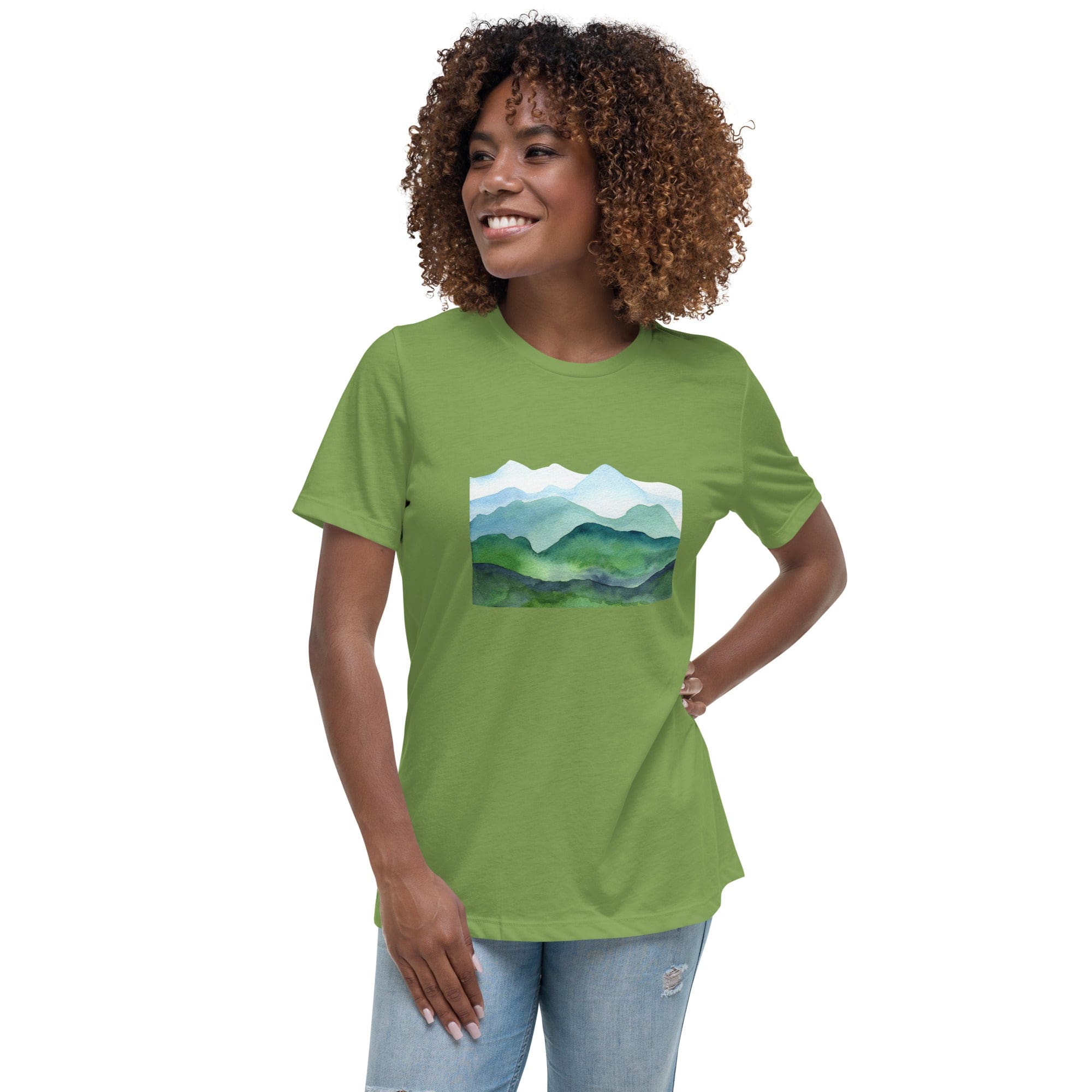 Spruced Roost Mountain Layers Womens Relaxed T-Shirt - S-3XL