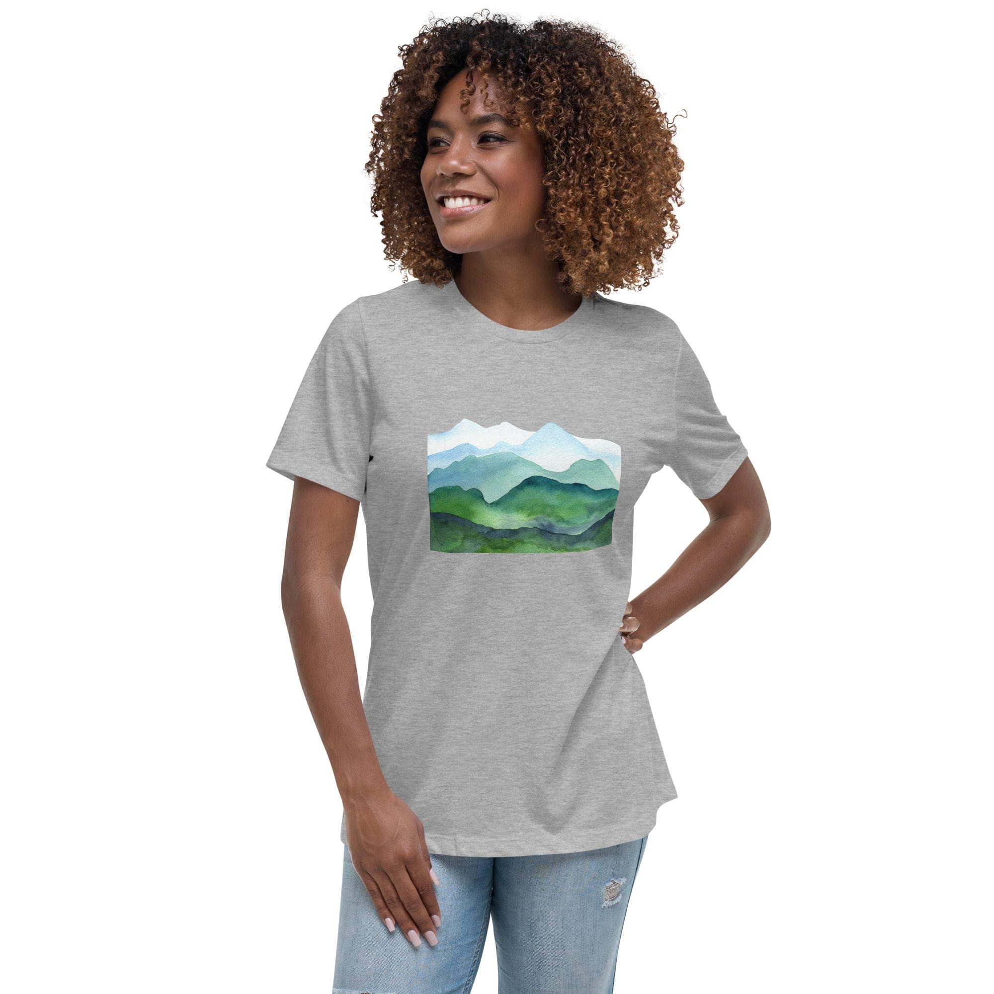 Spruced Roost Mountain Layers Womens Relaxed T-Shirt - S-3XL