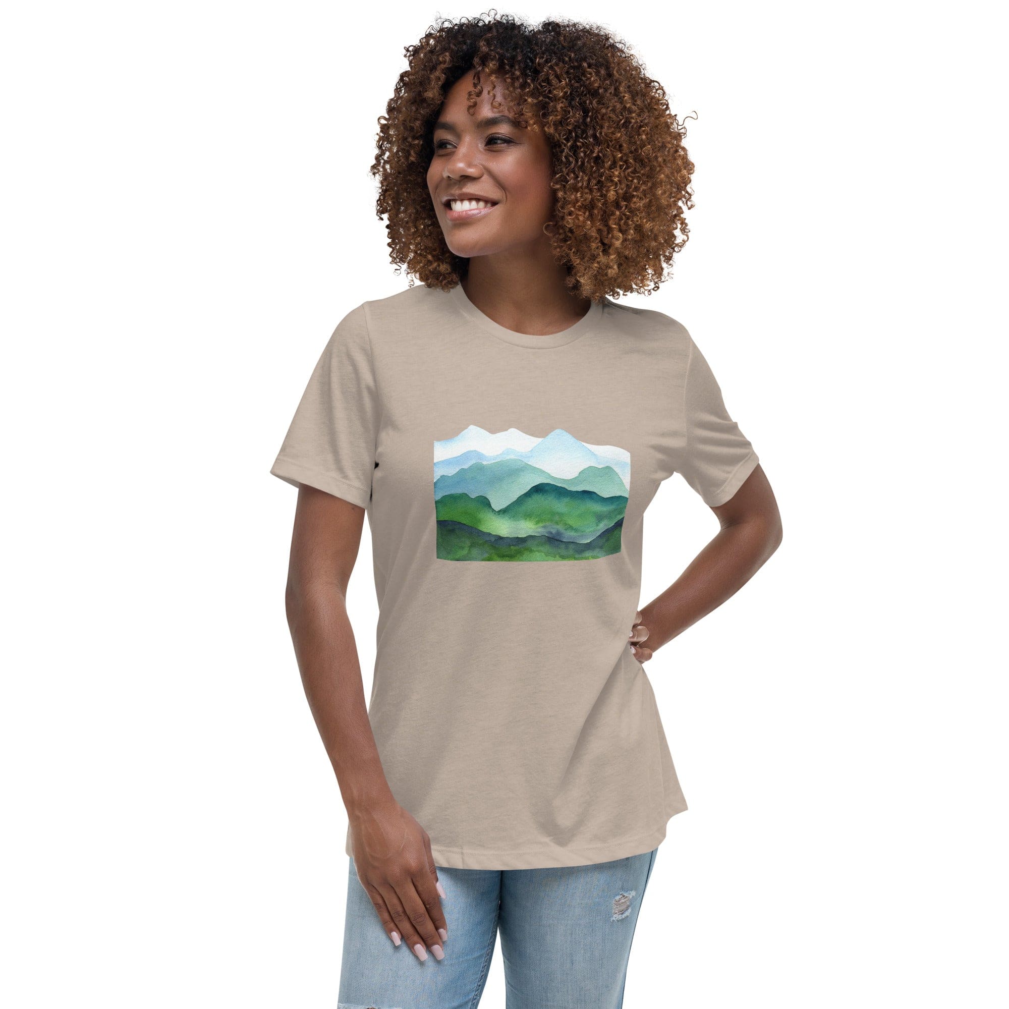 Spruced Roost Mountain Layers Womens Relaxed T-Shirt - S-3XL