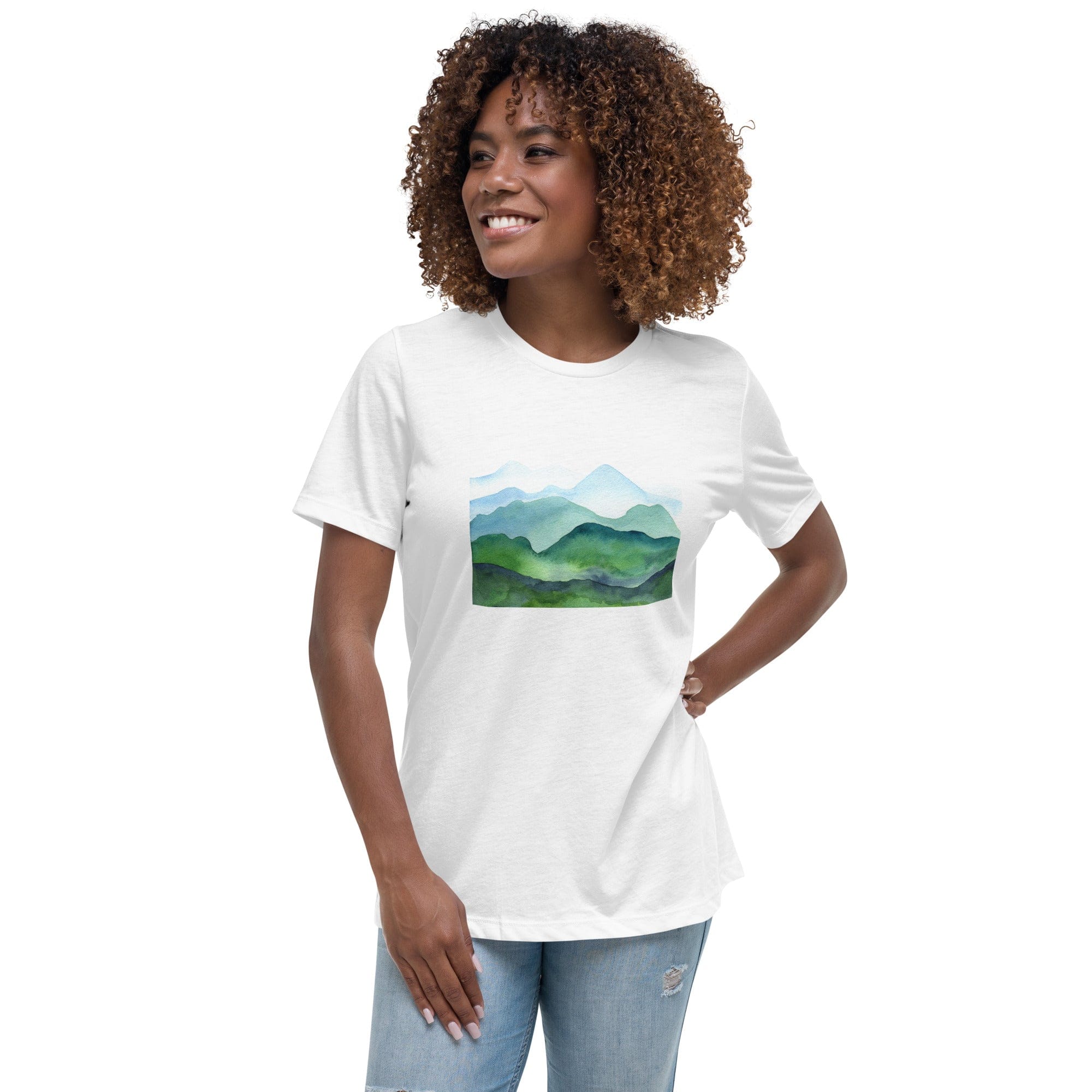 Spruced Roost Mountain Layers Womens Relaxed T-Shirt - S-3XL