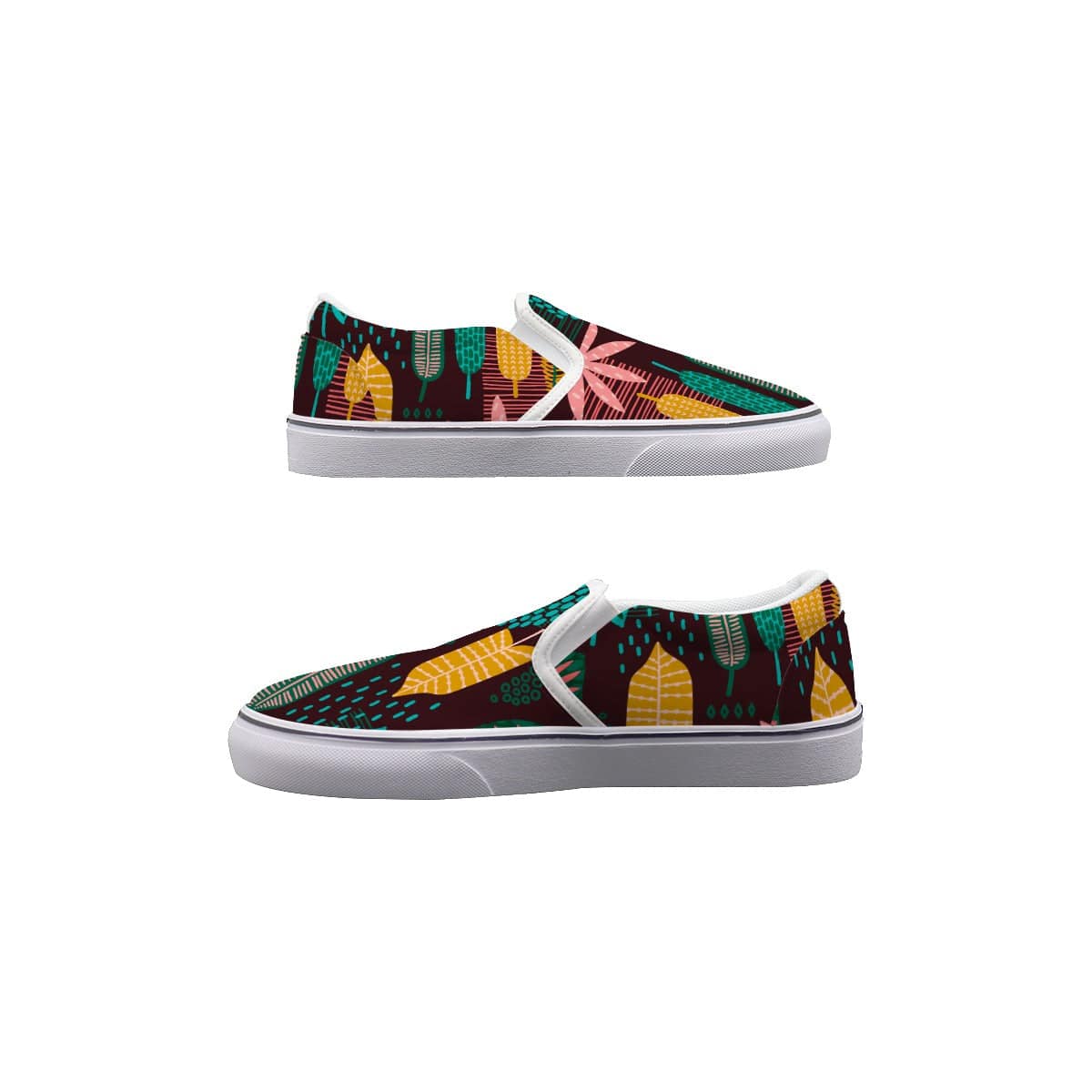 Yoycol Paintbox Palms - Women's Slip On Sneakers