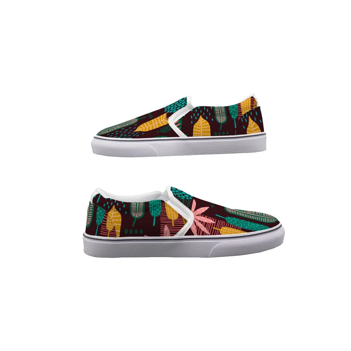 Yoycol Paintbox Palms - Women's Slip On Sneakers