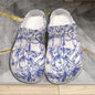 Yoycol Pedal Pops White / US5(EUR36) Periwinkle Luxe - Print Women's Classic Clogs