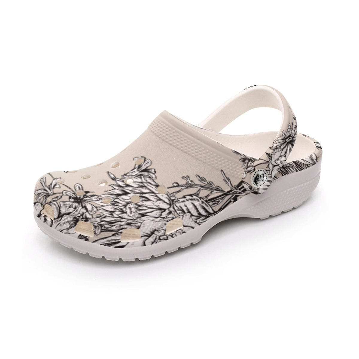 Yoycol Pedal Pops Toile Flora Noir - Women's Classic Clogs